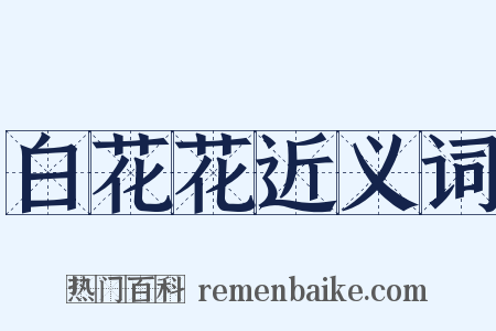 白花花近义词是什么意思的图片